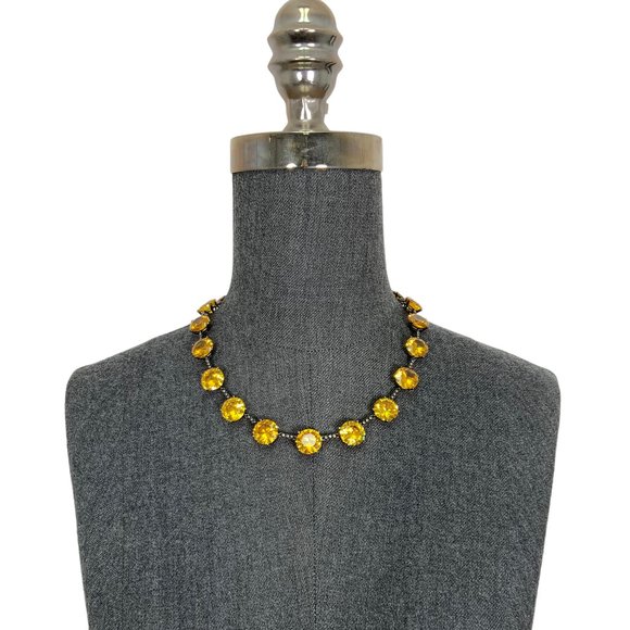 Bottega Veneta Oxidized Sterling Silver Cubic Zirconia Necklace - Picture 1 of 4